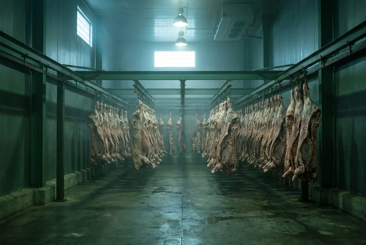 Industrial wholesale meat cold storage warehouse